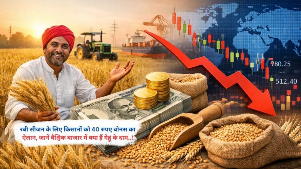 रबी सीजन के लिए किसानों को 40 रुपए बोनस का ऐलान, जानें वैश्विक बाजार में क्या हैं गेहूं के दाम..!