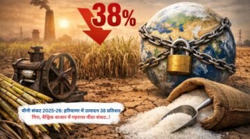 चीनी संकट 2025-26: हरियाणा में उत्पादन 38 प्रतिशत गिरा, वैश्विक बाजार में गहराया मीठा संकट..!