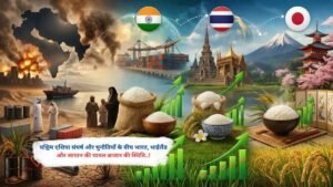 पश्चिम एशिया संघर्ष और चुनौतियों के बीच भारत, थाईलैंड और जापान की चावल बाजार की स्थिति