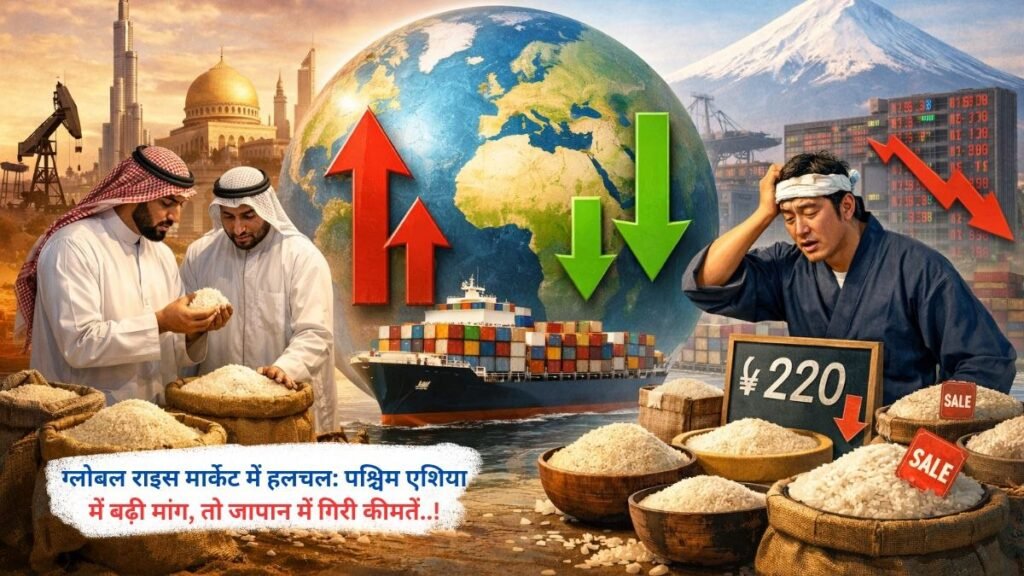 ग्लोबल राइस मार्केट में हलचल: पश्चिम एशिया में बढ़ी मांग, तो जापान में गिरी कीमतें..!