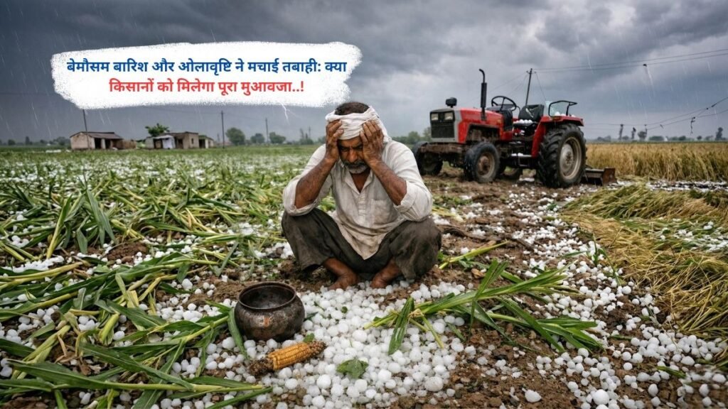 बेमौसम बारिश और ओलावृष्टि ने मचाई तबाही: क्या किसानों को मिलेगा पूरा मुआवजा..!
