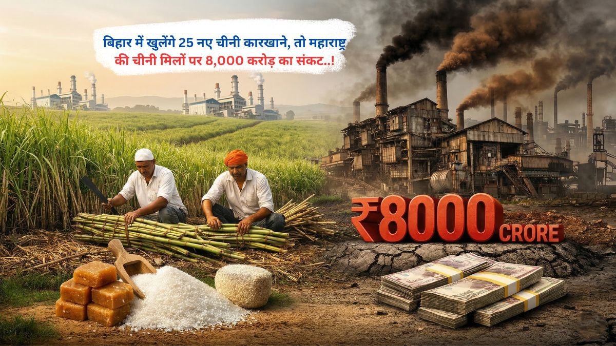 बिहार में खुलेंगे 25 नए चीनी कारखाने, तो महाराष्ट्र की मिलों पर 8,000 करोड़ का संकट..!