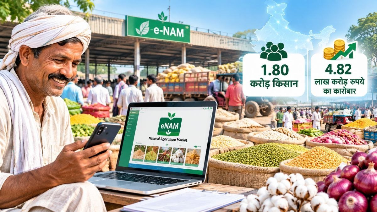 ई-नाम ऑनलाइन कृषि बाजार से जुड़े किसान और कृषि उपज का डिजिटल व्यापार