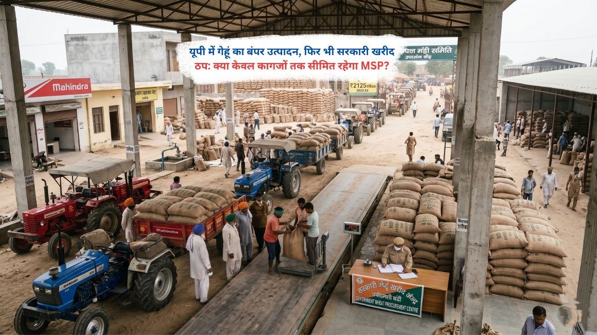 यूपी में गेहूं का बंपर उत्पादन, फिर भी सरकारी खरीद ठप: क्या केवल कागजों तक सीमित रहेगा MSP?