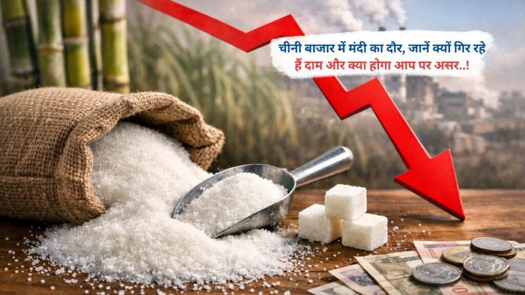 चीनी बाजार में मंदी का दौर, जानें क्यों गिर रहे हैं दाम और क्या होगा आप पर असर