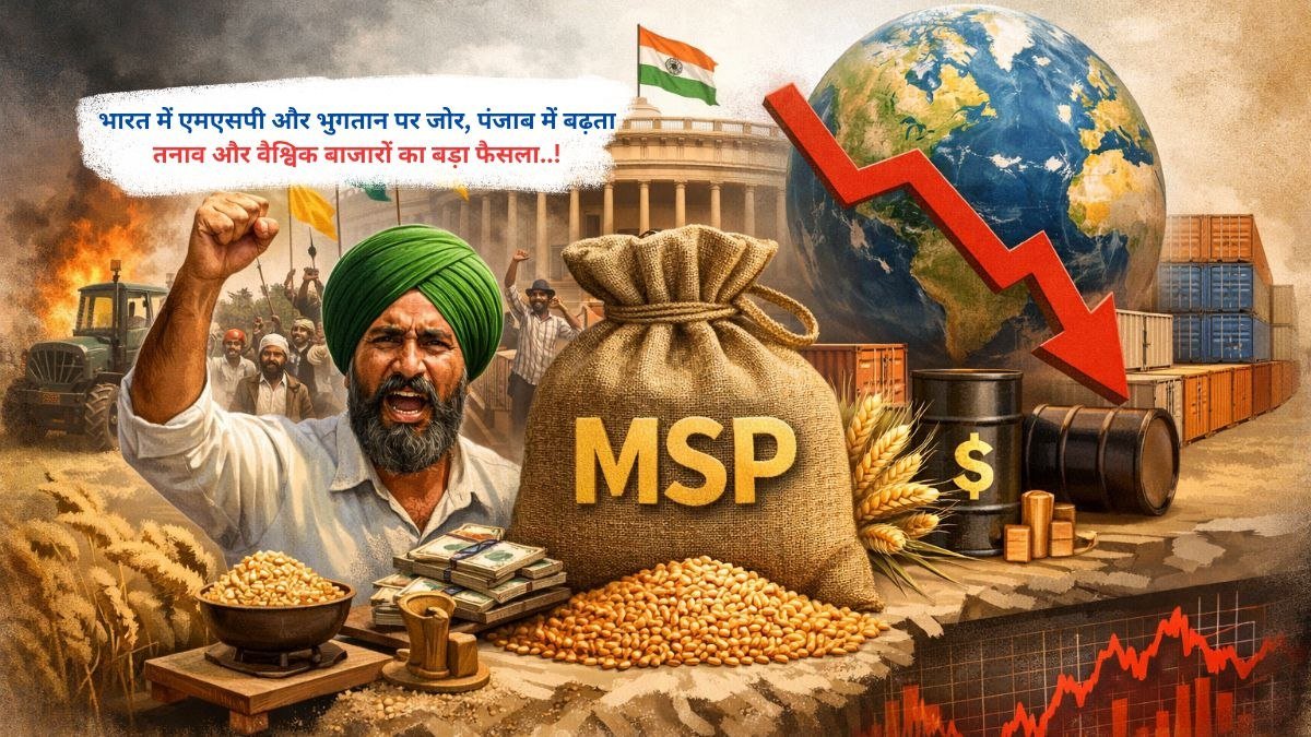 भारत में एमएसपी और भुगतान पर जोर, पंजाब में बढ़ता तनाव और वैश्विक बाजारों का बड़ा फैसला