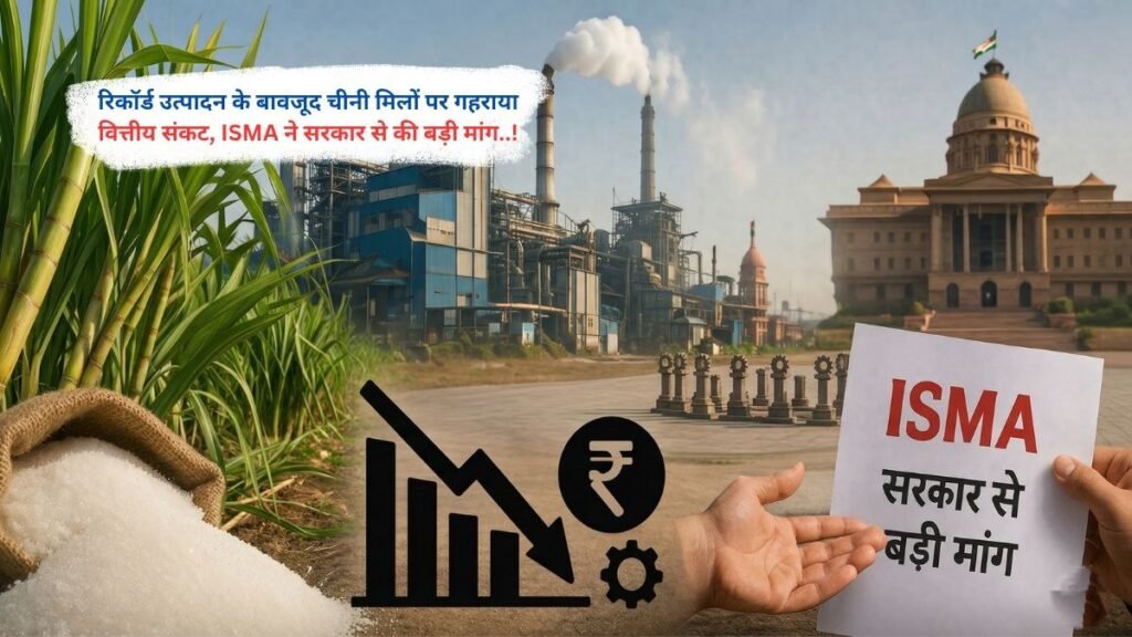 रिकॉर्ड उत्पादन के बावजूद चीनी मिलों पर गहराया वित्तीय संकट, ISMA ने सरकार से की बड़ी मांग