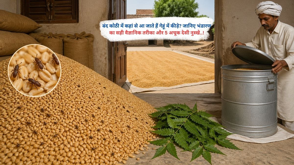 बंद कोठी में कहां से आ जाते हैं गेहूं में कीड़े? जानिए भंडारण का सही वैज्ञानिक तरीका और 5 अचूक देसी नुस्खे
