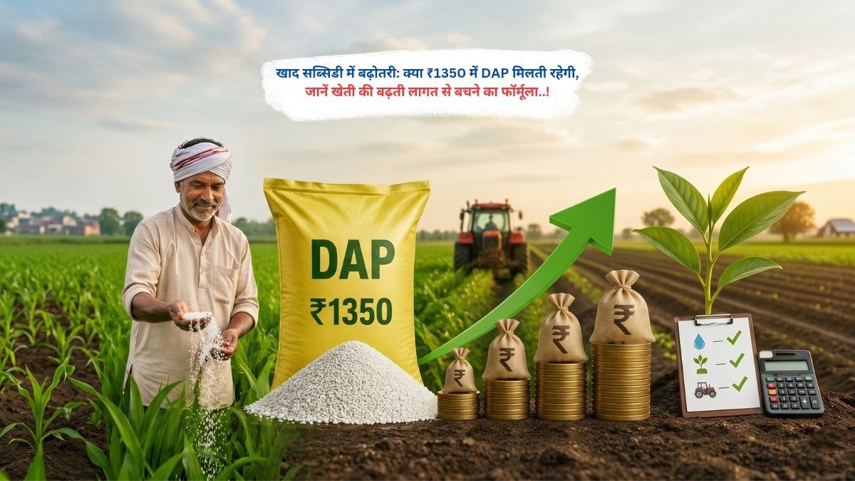 खाद सब्सिडी में बढ़ोतरी: क्या ₹1350 में DAP मिलती रहेगी, जानें खेती की बढ़ती लागत से बचने का फॉर्मूला!