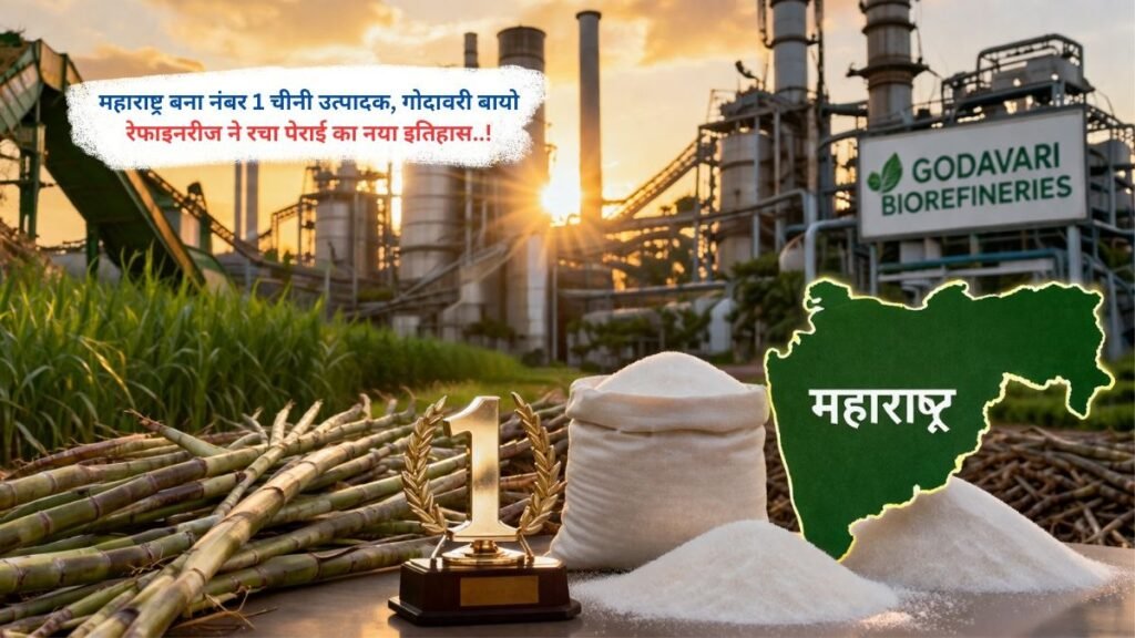 महाराष्ट्र बना नंबर 1 चीनी उत्पादक, गोदावरी बायो रेफाइनरीज ने रचा पेराई का नया इतिहास