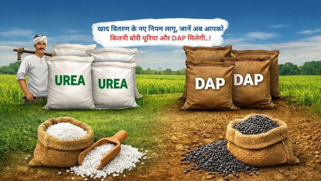 खाद वितरण के नए नियम लागू, जानें अब आपको कितनी बोरी यूरिया और DAP मिलेगी