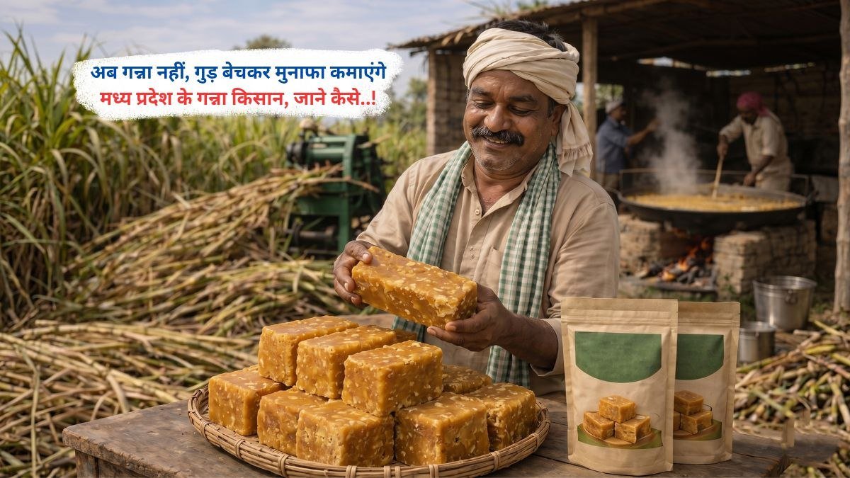 अब गन्ना नहीं, गुड़ बेचकर मुनाफा कमाएंगे मध्य प्रदेश के गन्ना किसान, जाने कैसे