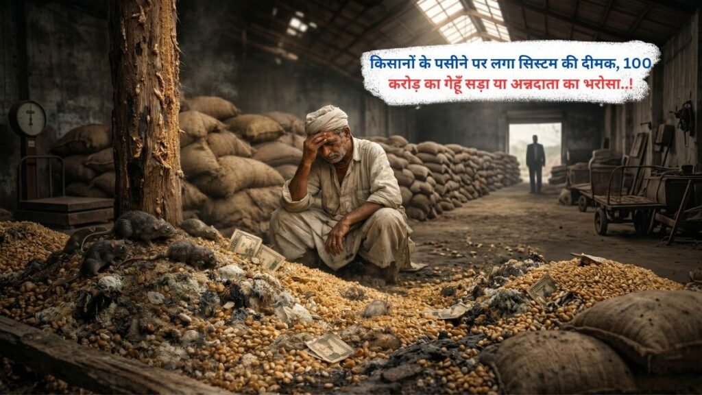 किसानों के पसीने पर लगा सिस्टम की दीमक, 100 करोड़ का गेहूँ सड़ा या अन्नदाता का भरोसा