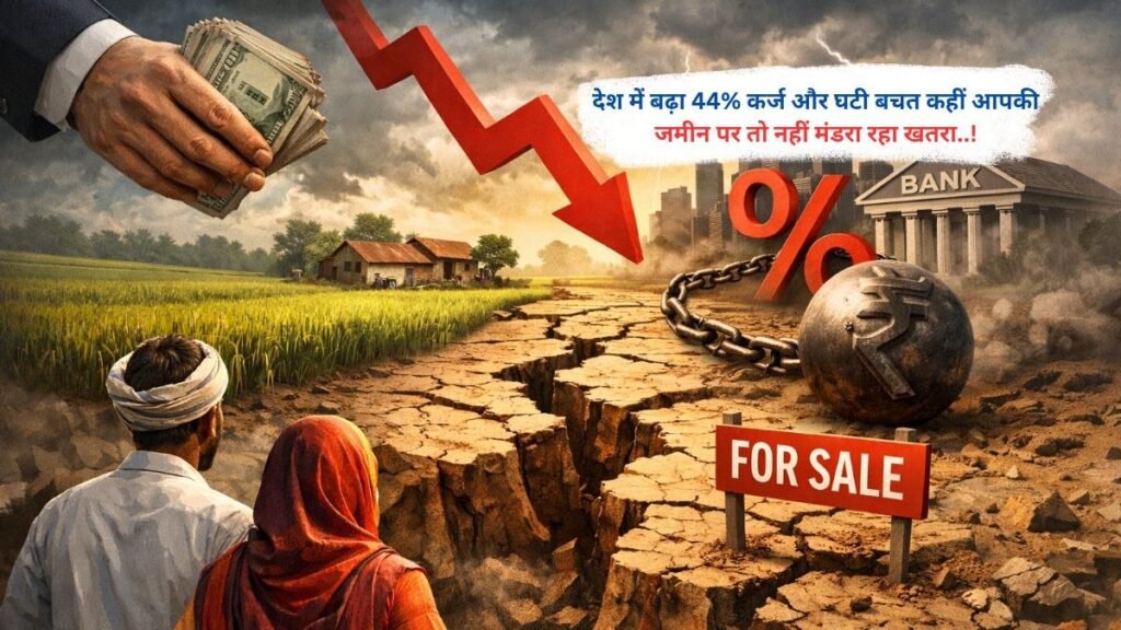 देश में बढ़ा 44% कर्ज और घटी बचत कहीं आपकी जमीन पर तो नहीं मंडरा रहा खतरा