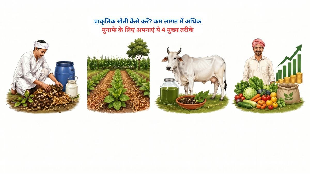 प्राकृतिक खेती के 4 मुख्य तरीके जिससे कम लागत में अधिक मुनाफा प्राप्त किया जा सकता है