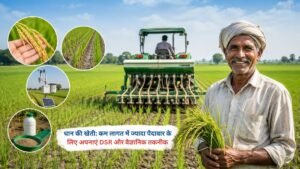 धान की खेती में DSR तकनीक और वैज्ञानिक तरीके से सीधी बिजाई करते किसान