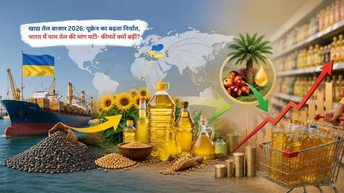 2026 में वैश्विक खाद्य तेल बाजार में बदलाव, यूक्रेन निर्यात बढ़ा और भारत में पाम तेल की मांग घटी