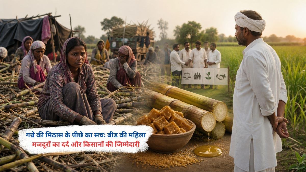 बीड में गन्ना कटाई करती महिला मजदूरों की कठिन स्थिति