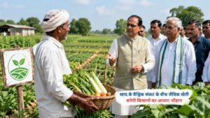 खाद के वैश्विक संकट के बीच किसान जैविक खेती की ओर रुझान दिखाते हुए खेती करते हुए