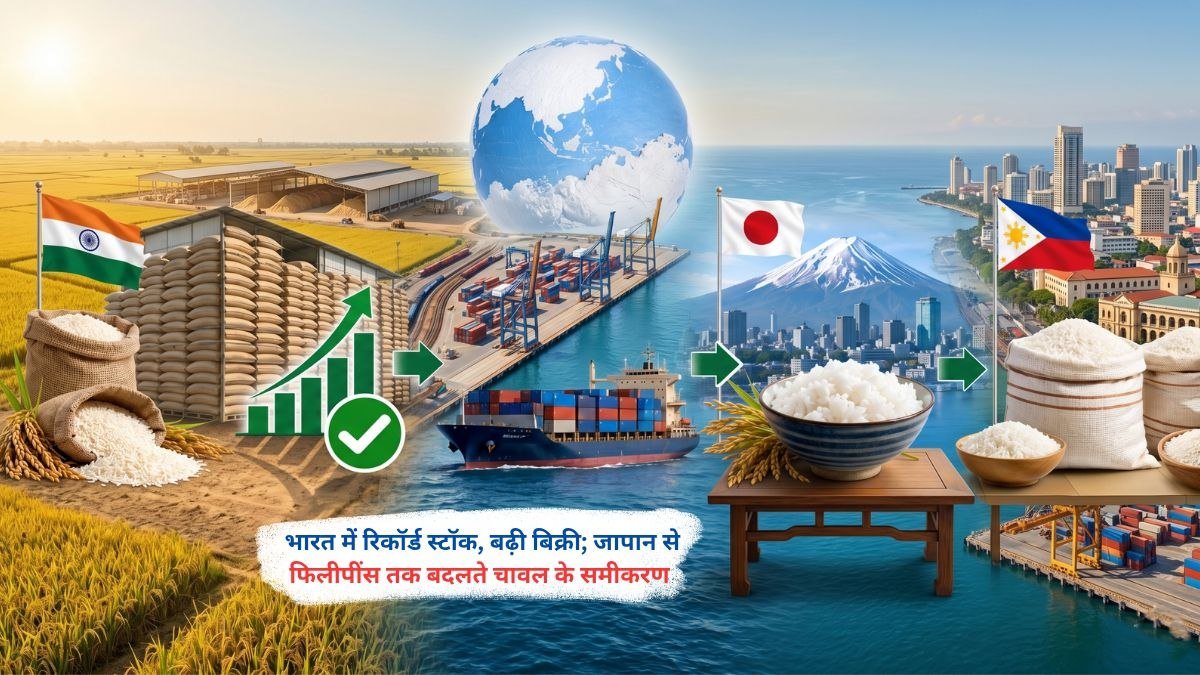 2026 ग्लोबल राइस मार्केट में भारत का रिकॉर्ड चावल स्टॉक और एशियाई देशों में बदलते व्यापारिक समीकरण का दृश्य
