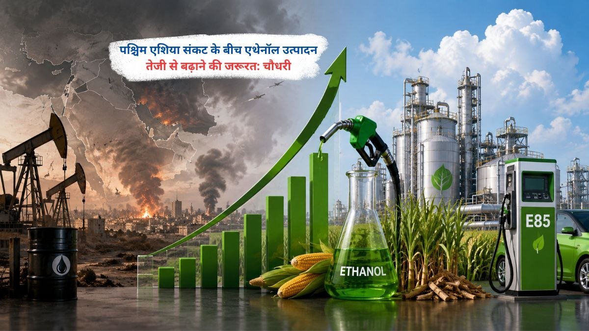 पश्चिम एशिया संकट के बीच एथेनॉल उत्पादन बढ़ाने पर जोर देते चौधरी`