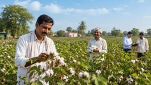 गुजरात सरकार की कपास किसान सहायता योजना के तहत किसानों को ₹14,000 प्रति हेक्टेयर तक आर्थिक सहायता
