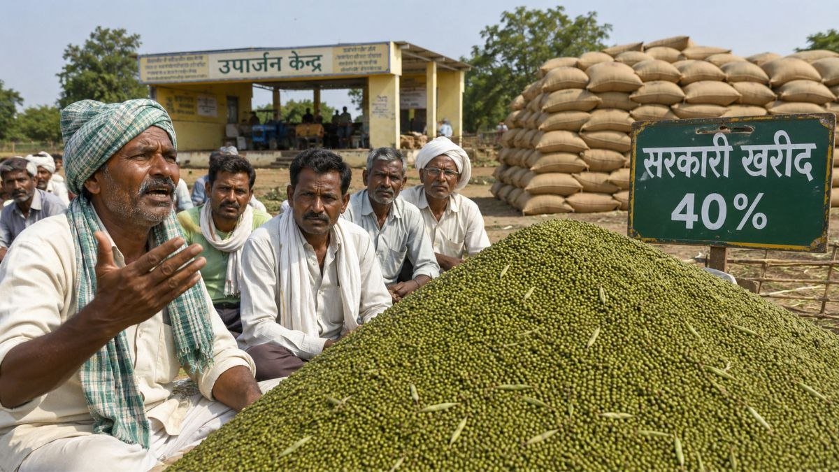 मध्य प्रदेश में मूंग की बंपर पैदावार के बीच 40% सरकारी खरीद पर नाराज़ किसान