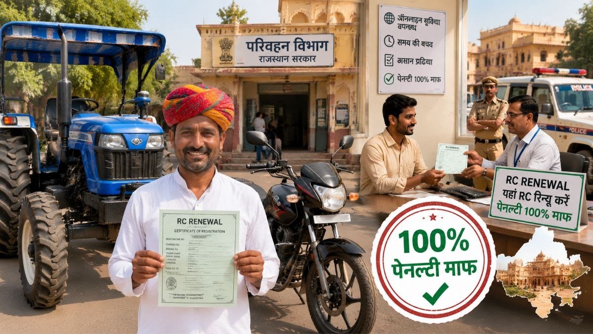 ट्रैक्टर और बाइक की RC रिन्यू कराने पर 100% पेनल्टी माफी से जुड़ी जानकारी