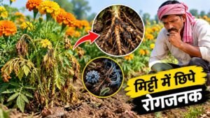 गेंदा की फसल में जड़ सड़न और उकठा रोग
