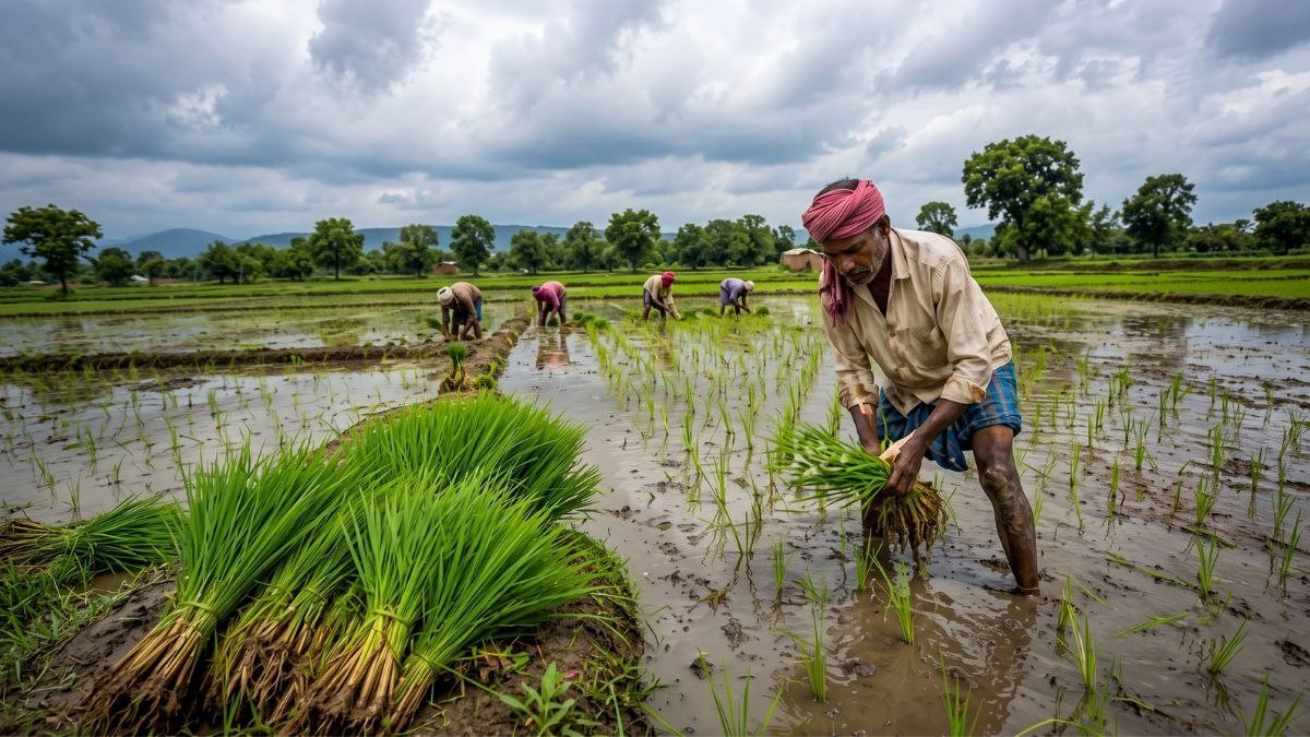 धान की बुआई में गिरावट से खरीफ फसलों का कुल रकबा घटा