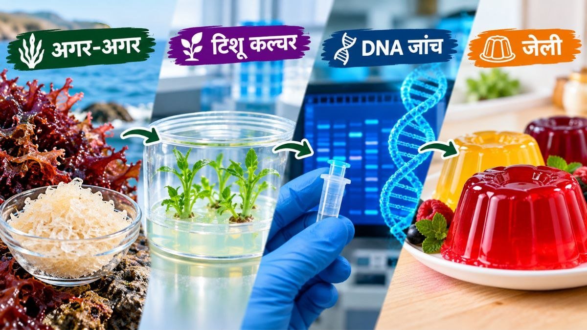 अगर-अगर के टिशू कल्चर, DNA जांच और जेली बनाने में उपयोग