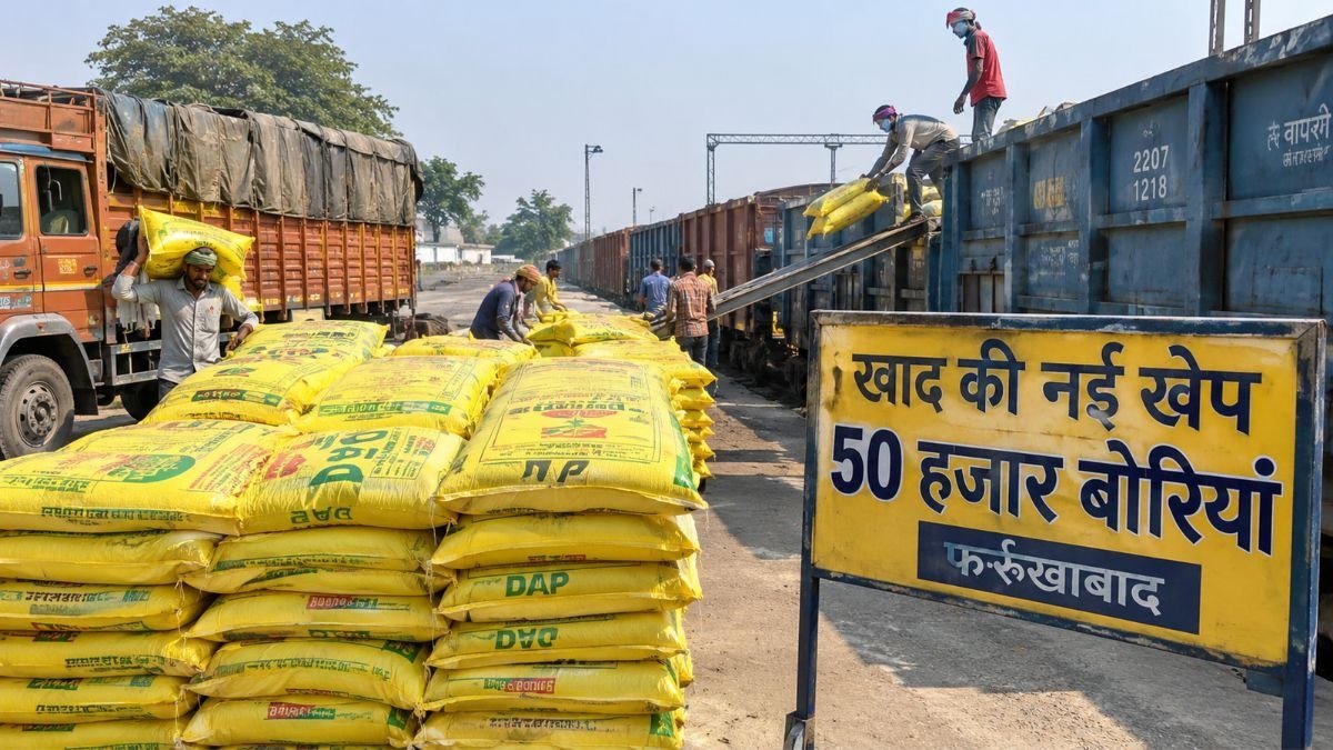 फर्रुखाबाद में खाद की 50 हजार नई बोरियां पहुंचीं