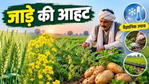 रबी फसलों गेहूं, सरसों, चना और आलू की वैज्ञानिक खेती व बेहतर पैदावार की तैयारी करते किसान
