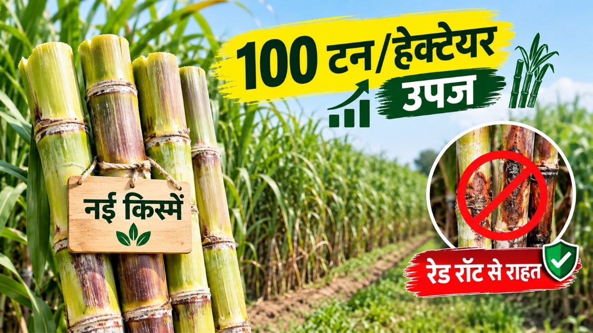यूपी में गन्ने की 4 नई किस्में और 100 टन प्रति हेक्टेयर तक उपज