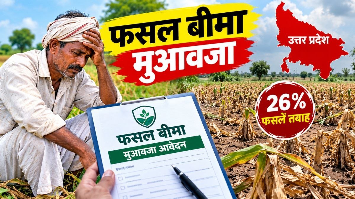 यूपी में फसल बीमा मुआवजे के लिए किसानों की फसल क्षति का सर्वे